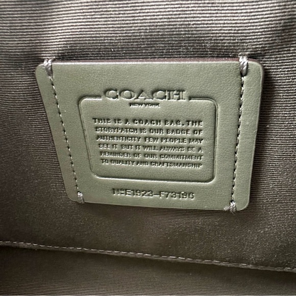 NWT Authentic Coach Mia shoulder bag in military green(BAG ONLY) - Picture 4 of 7